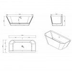Ванна акриловая Belbagno BB19 Ванна акриловая Belbagno BB19